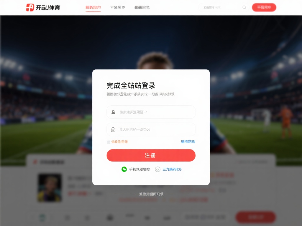 开云体育全站登录 (开云体育全站登录平台,畅享极致体育竞技体验) 对于新用户来说,完成全站登录的过程非常简单。只需要